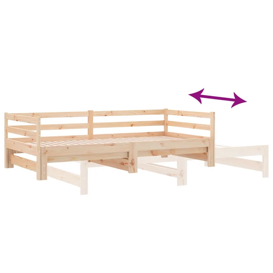 Lit coulissant sans matelas 90x190 cm - 9