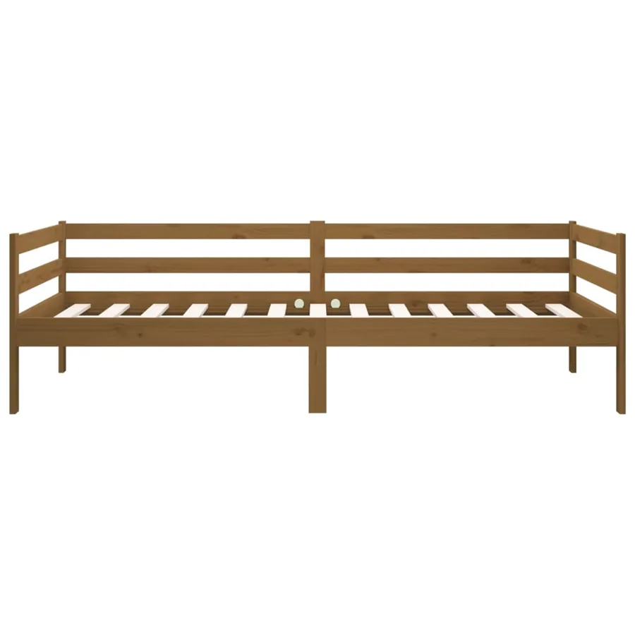 Lit de jour sans matelas marron miel 90x190 cm bois pin massif - 8