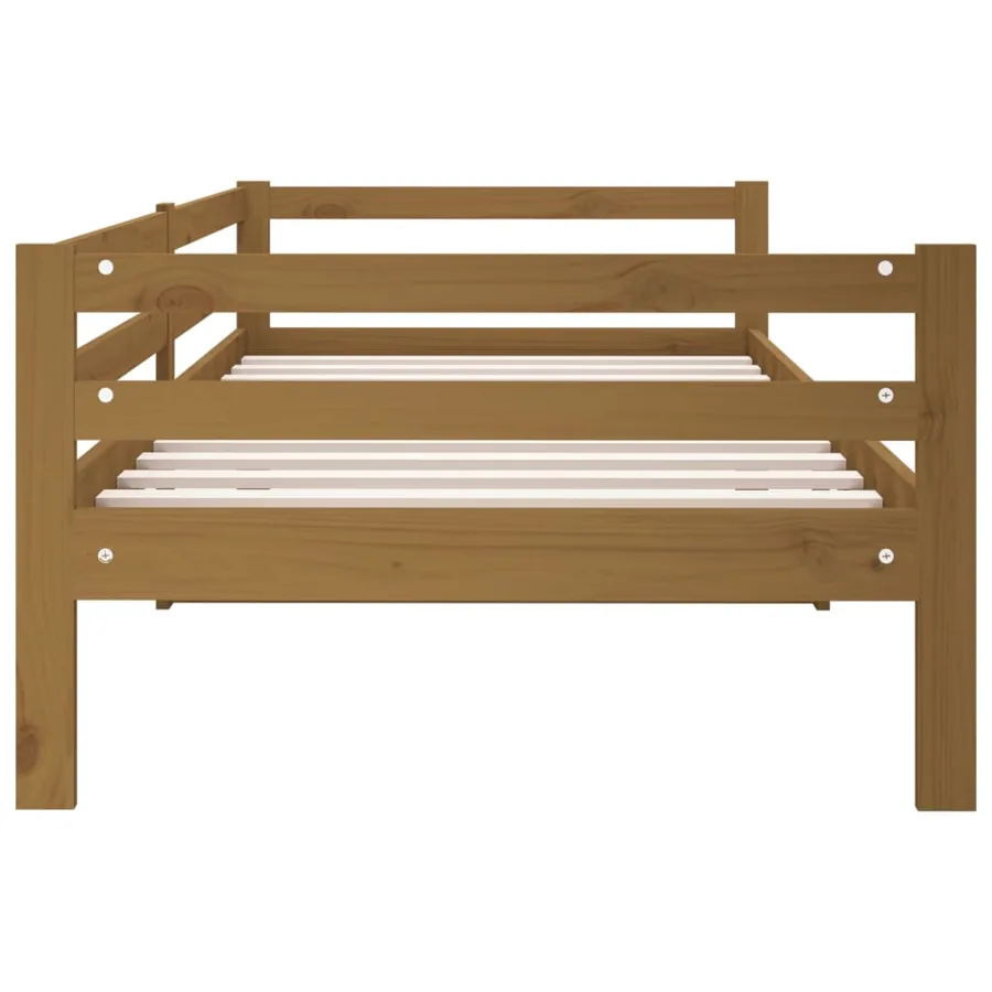 Lit de jour sans matelas marron miel 90x190 cm bois pin massif - 9