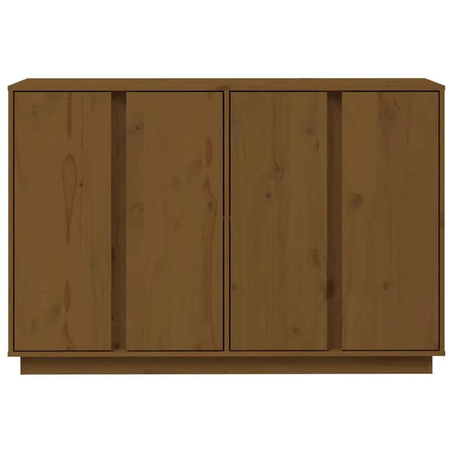 Buffet Marron miel 120x35x80 cm Bois massif de pin - 6