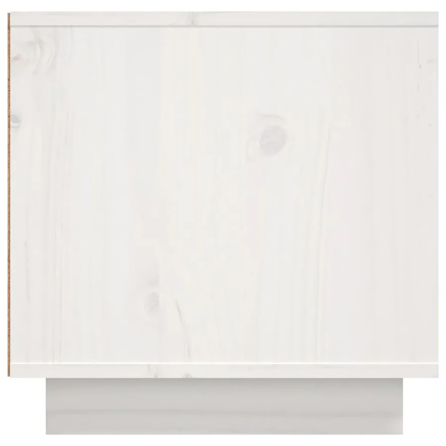 Meuble TV Blanc 156x40x40 cm Bois de pin massif - 8