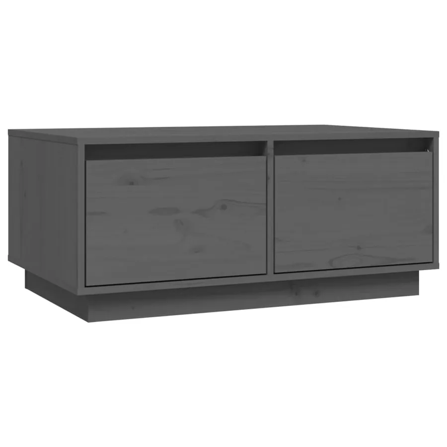 Table basse Gris 80x50x35 cm Bois massif de pin - 2