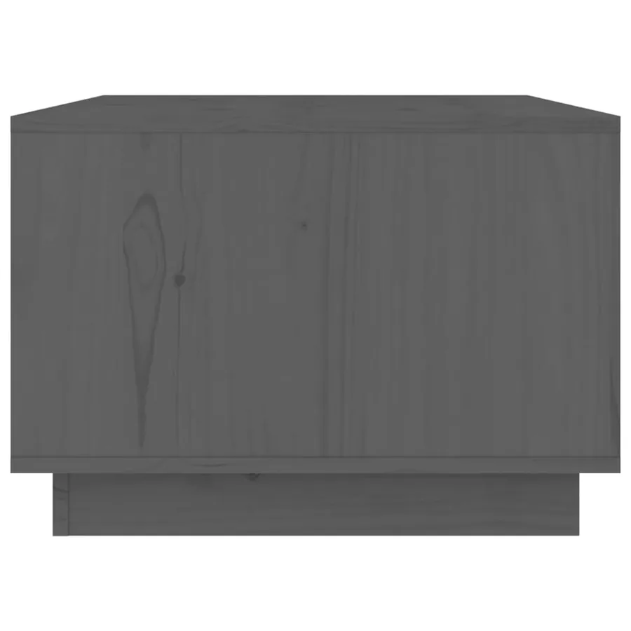 Table basse Gris 80x50x35 cm Bois massif de pin - 7