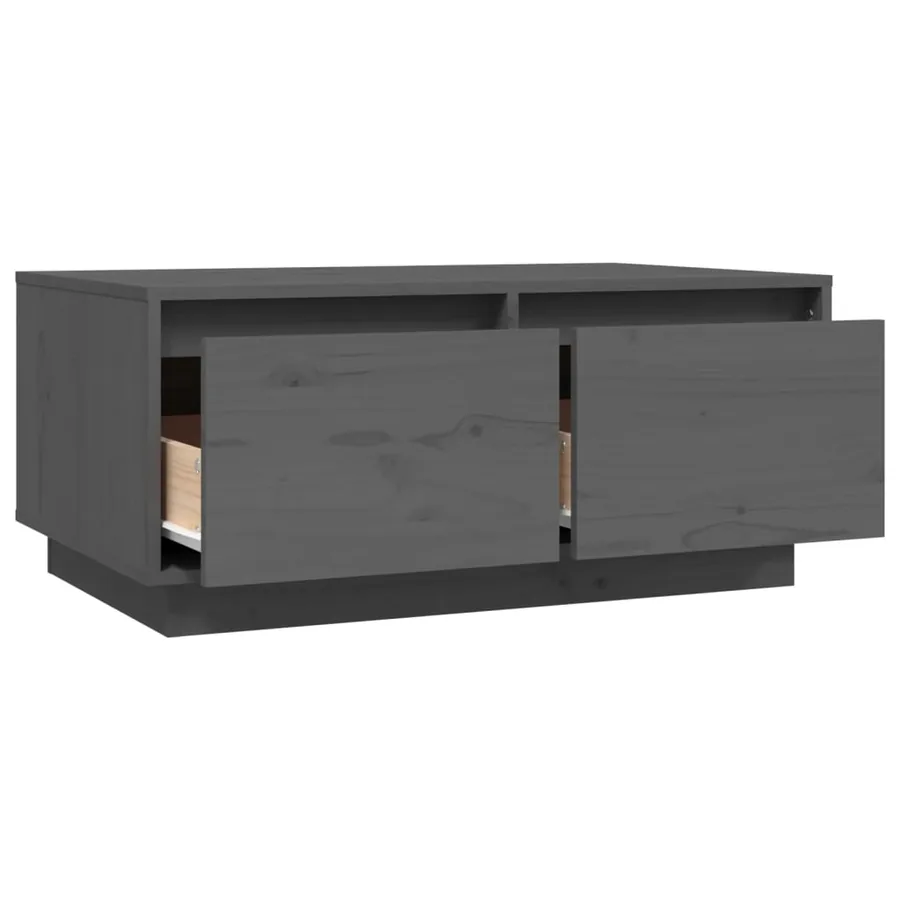 Table basse Gris 80x50x35 cm Bois massif de pin - 8