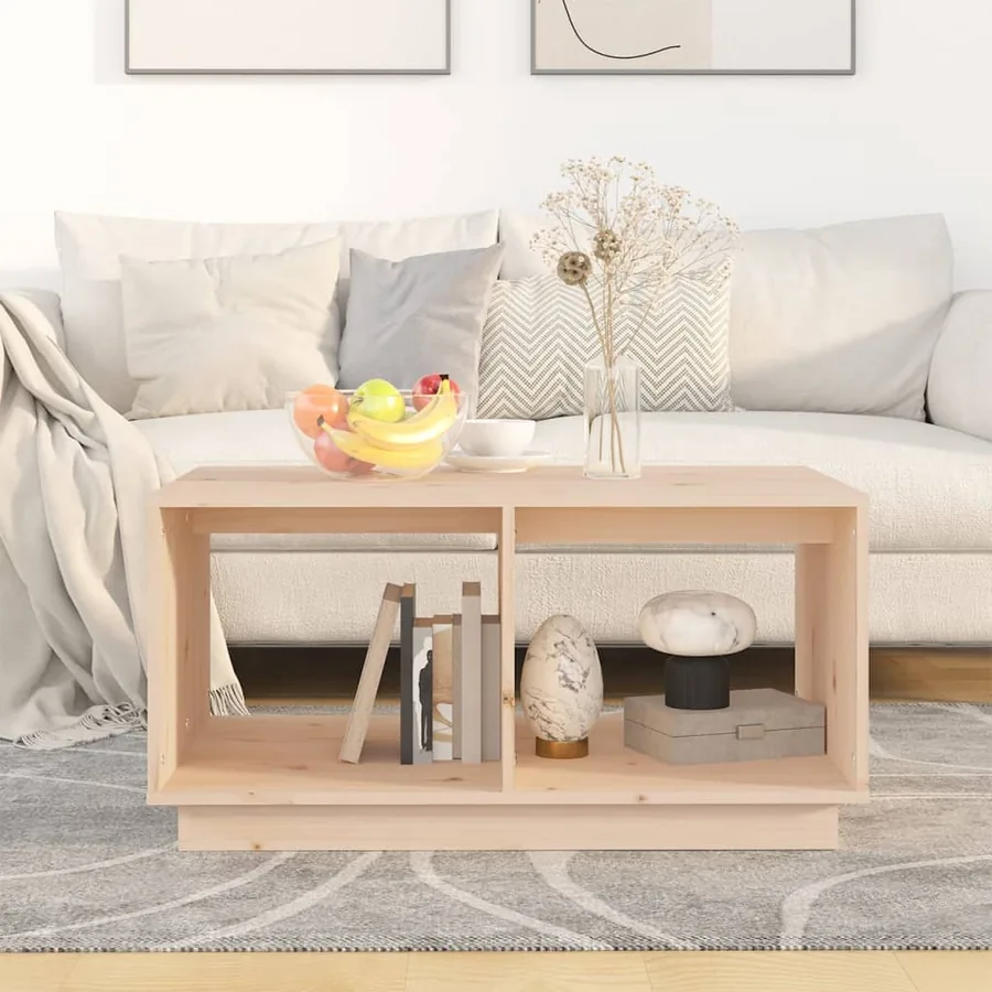 Table basse 80x50x40 cm Bois massif de pin - 3
