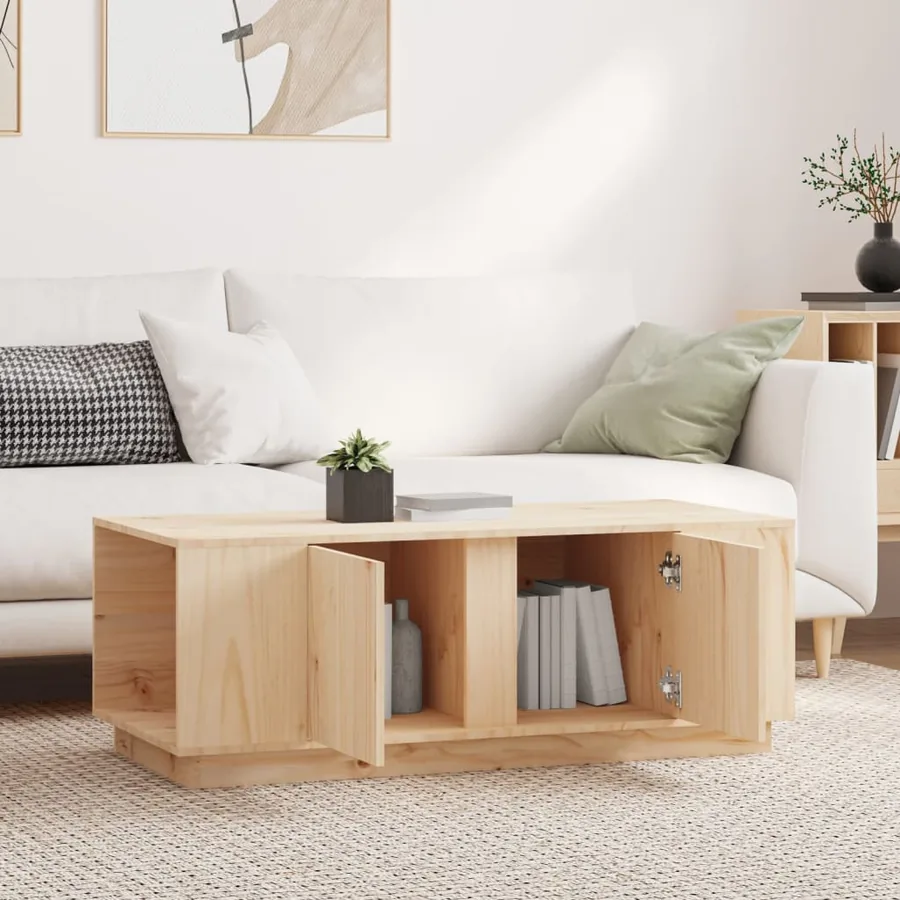 Table basse 110x50x40 cm Bois massif de pin - 3