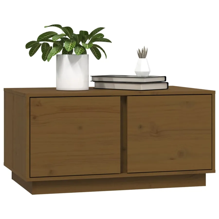 Table basse Marron miel 80x50x40 cm Bois massif de pin - 4