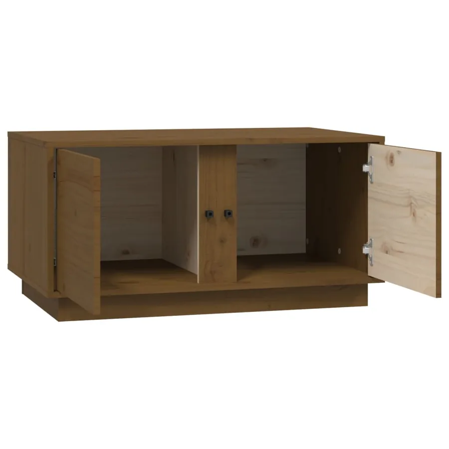 Table basse Marron miel 80x50x40 cm Bois massif de pin - 8