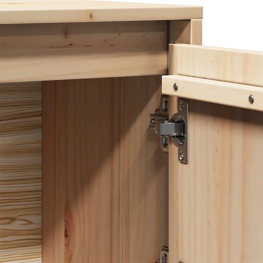 Buffet haut 74x35x117 cm Bois massif de pin - 11