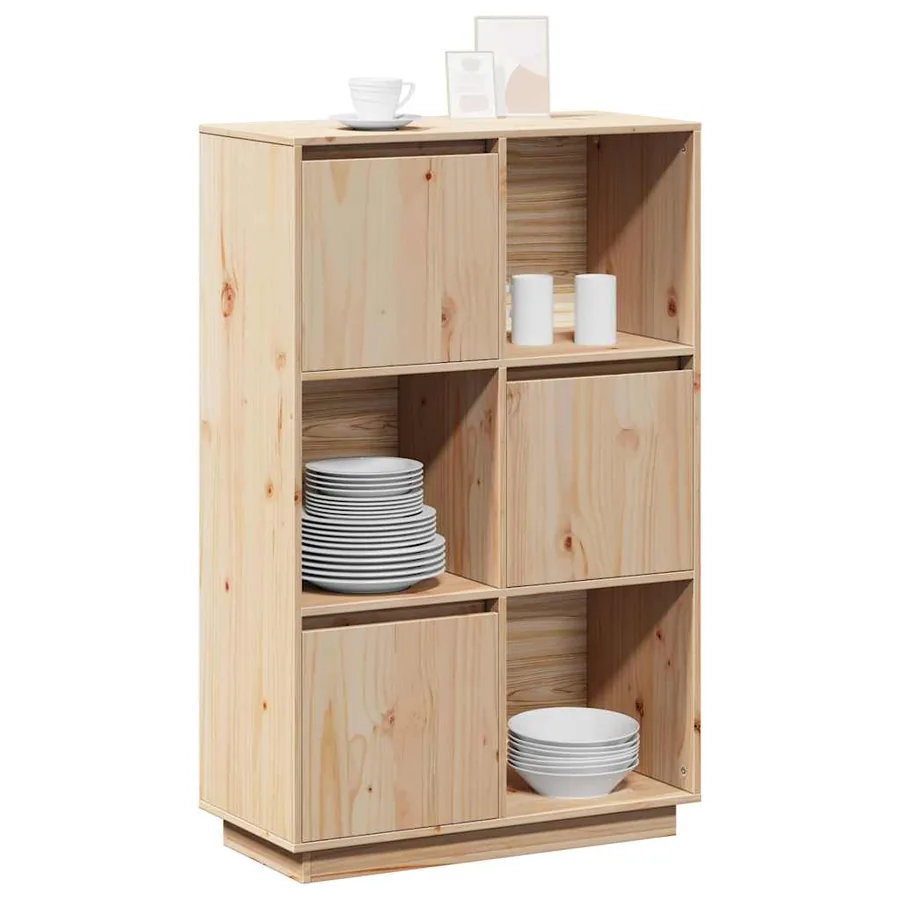 Buffet haut 74x35x117 cm Bois massif de pin - 4