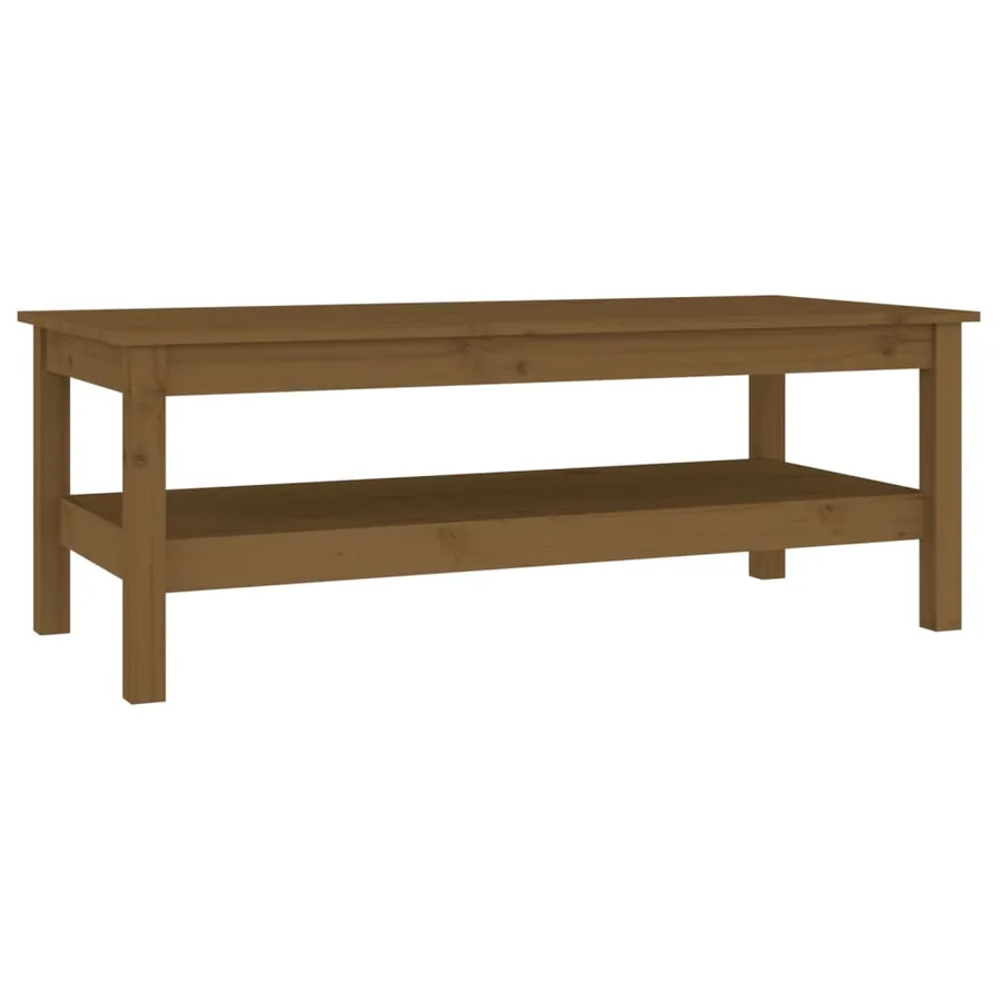 Table basse Marron miel 110x50x40 cm Bois massif de pin - 2