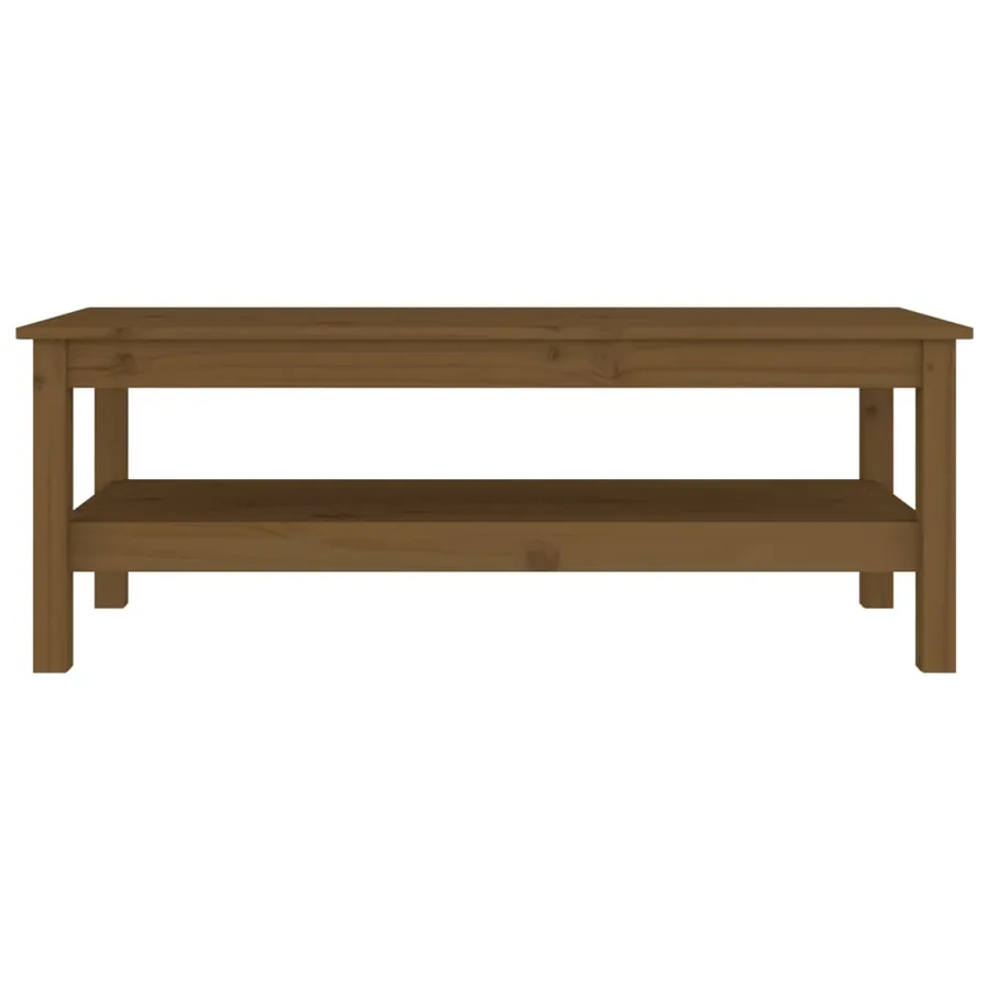 Table basse Marron miel 110x50x40 cm Bois massif de pin - 3