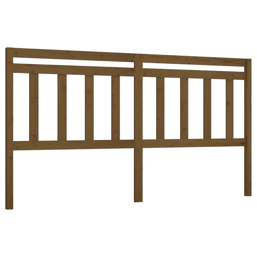 Tête de lit Marron miel 186x4x100 cm Bois massif de pin - 2