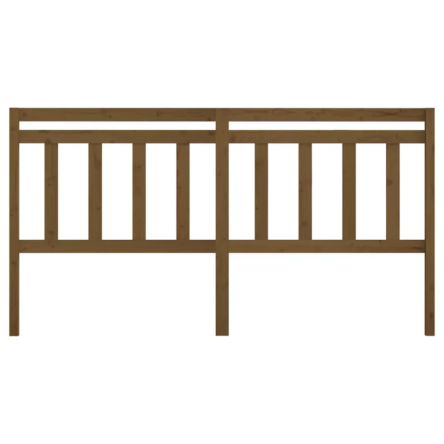 Tête de lit Marron miel 186x4x100 cm Bois massif de pin - 3