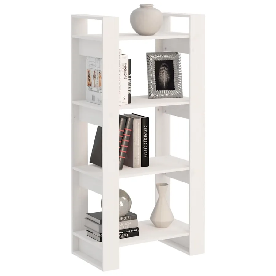 Bibliothèque/Séparateur de pièce Blanc 60x35x125 cm Bois massif - 5