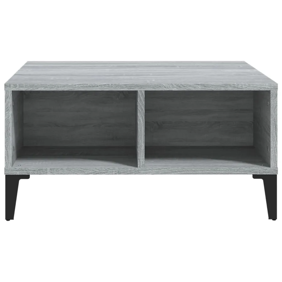 Table basse sonoma gris 60x60x30 cm bois d'ingénierie - 3