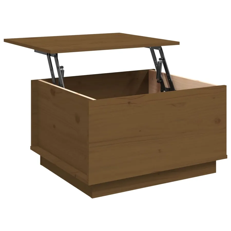 Table basse Marron miel 60x50x35 cm Bois massif de pin - 8