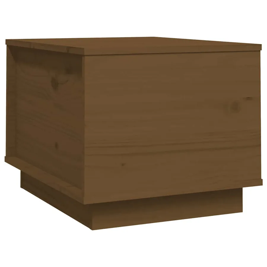 Table basse Marron miel 40x50x35 cm Bois massif de pin - 2