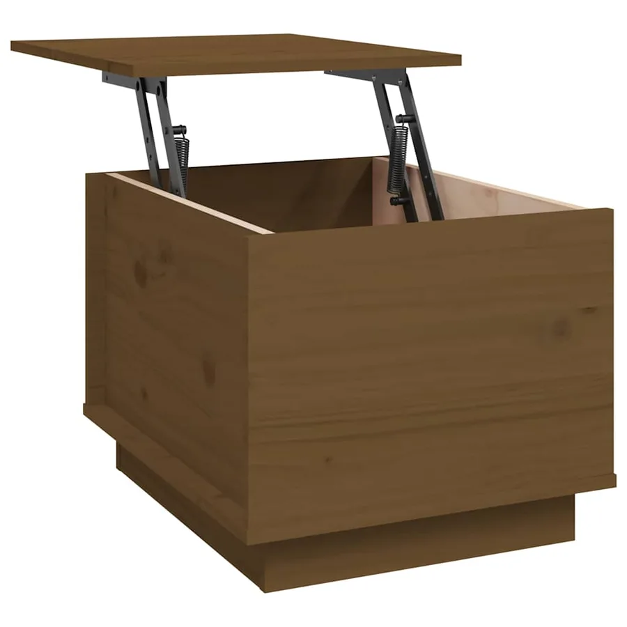 Table basse Marron miel 40x50x35 cm Bois massif de pin - 8