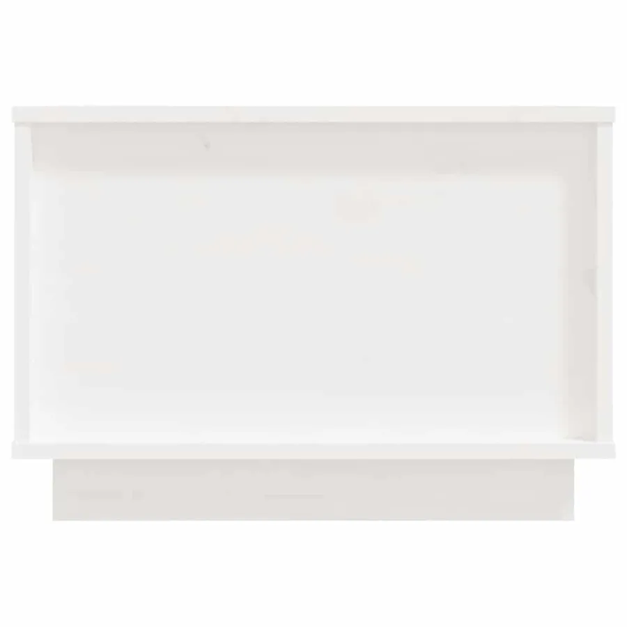 Table basse Blanc 40x50x35 cm Bois massif de pin - 7
