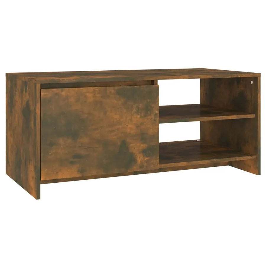 Table basse Chêne fumé 102x50x45 cm Bois d'ingénierie - 2