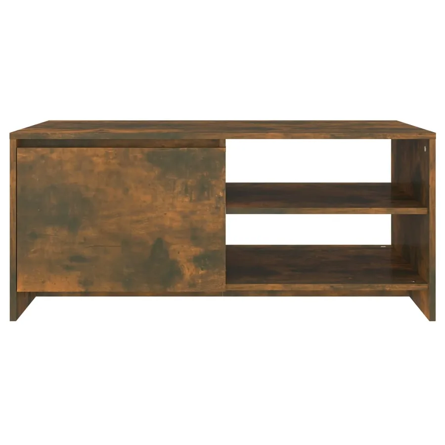 Table basse Chêne fumé 102x50x45 cm Bois d'ingénierie - 5