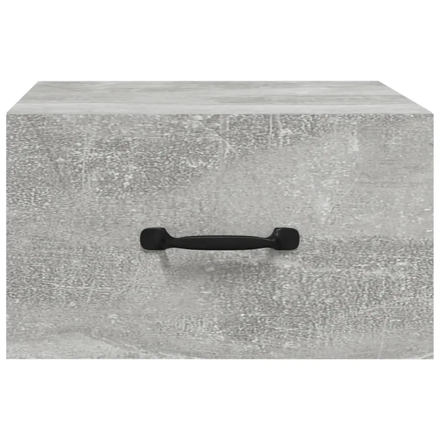 Table de chevet murale Gris béton 35x35x20 cm - 4