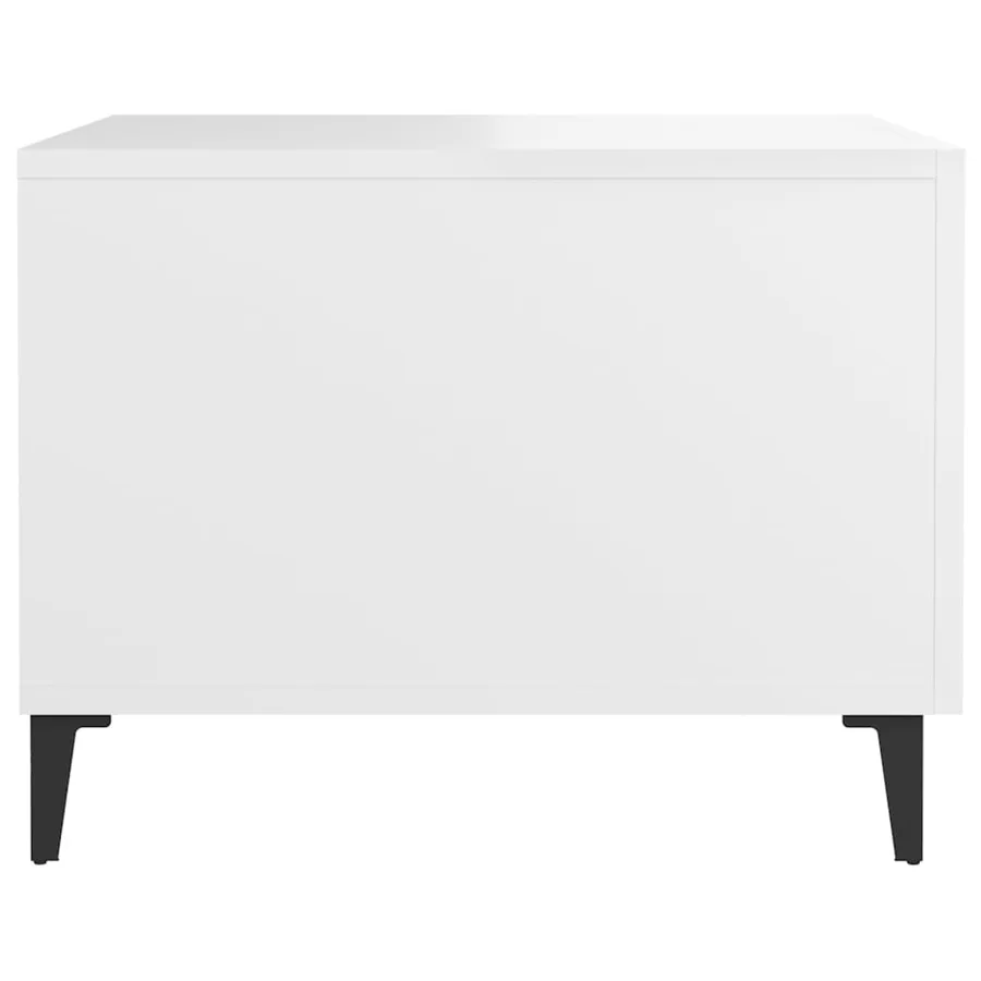 Table basse avec pieds en métal Blanc 50x50x40 cm - 7