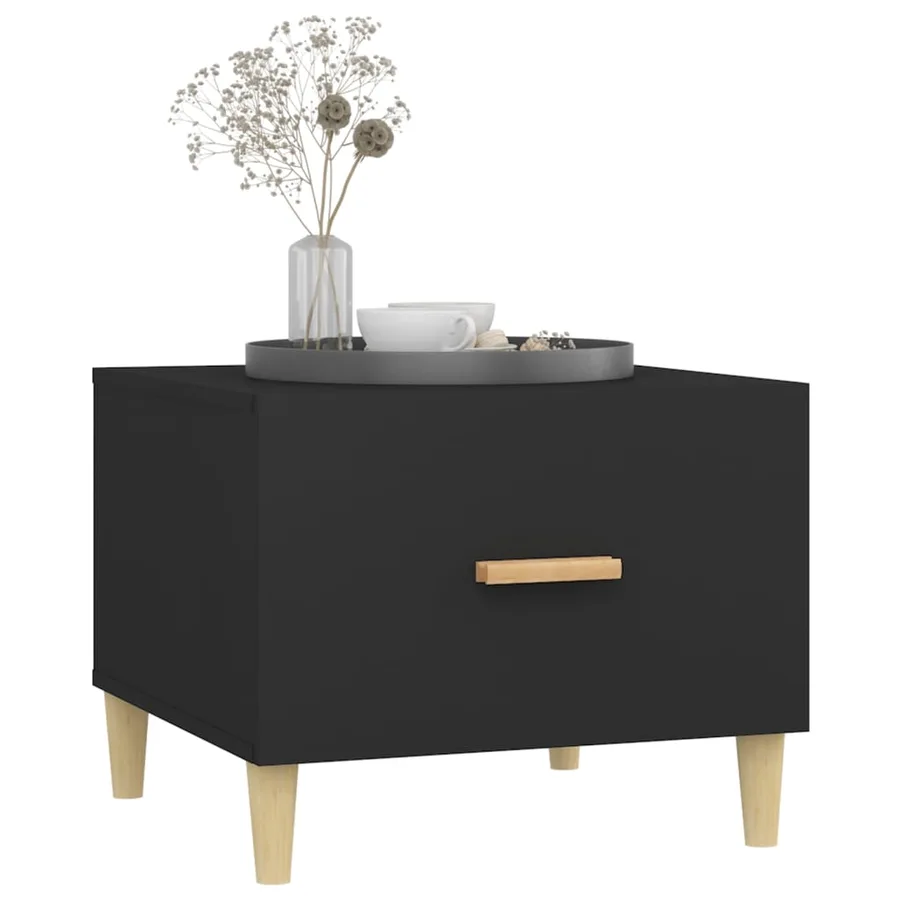 Tables basses 2 pcs noir 50x50x40 cm bois d'ingénierie - 5