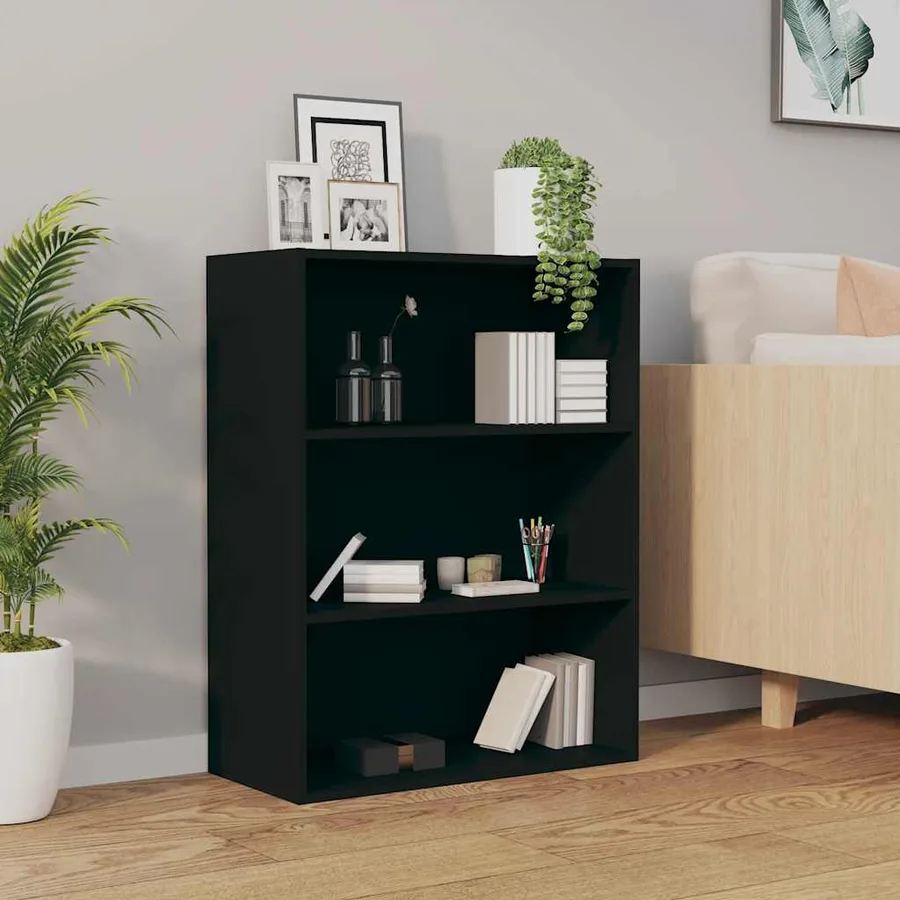 Armoire murale suspendue Noir 69,5x32,5x90 cm - 3