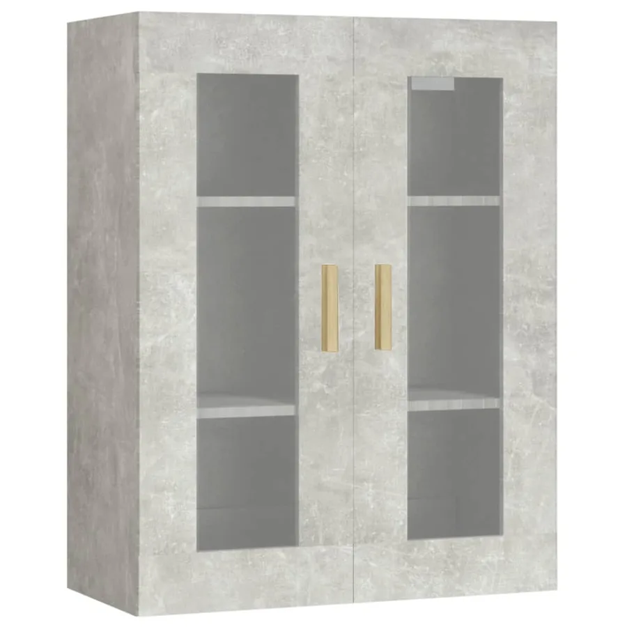 Armoire murale suspendue Gris béton 69,5x34x90 cm - 2