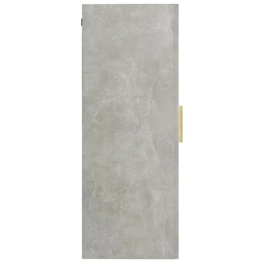 Armoire murale suspendue Gris béton 69,5x34x90 cm - 4