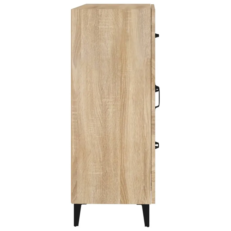 Buffet chêne sonoma 69,5x34x90 cm bois d'ingénierie - 7