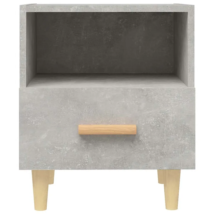 Tables de chevet 2 pcs Gris béton 40x35x47 cm - 4