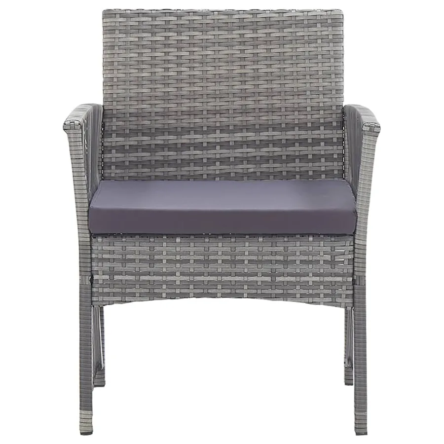 Salon de jardin 4 pcs avec coussin Résine tressée Anthracite - 13