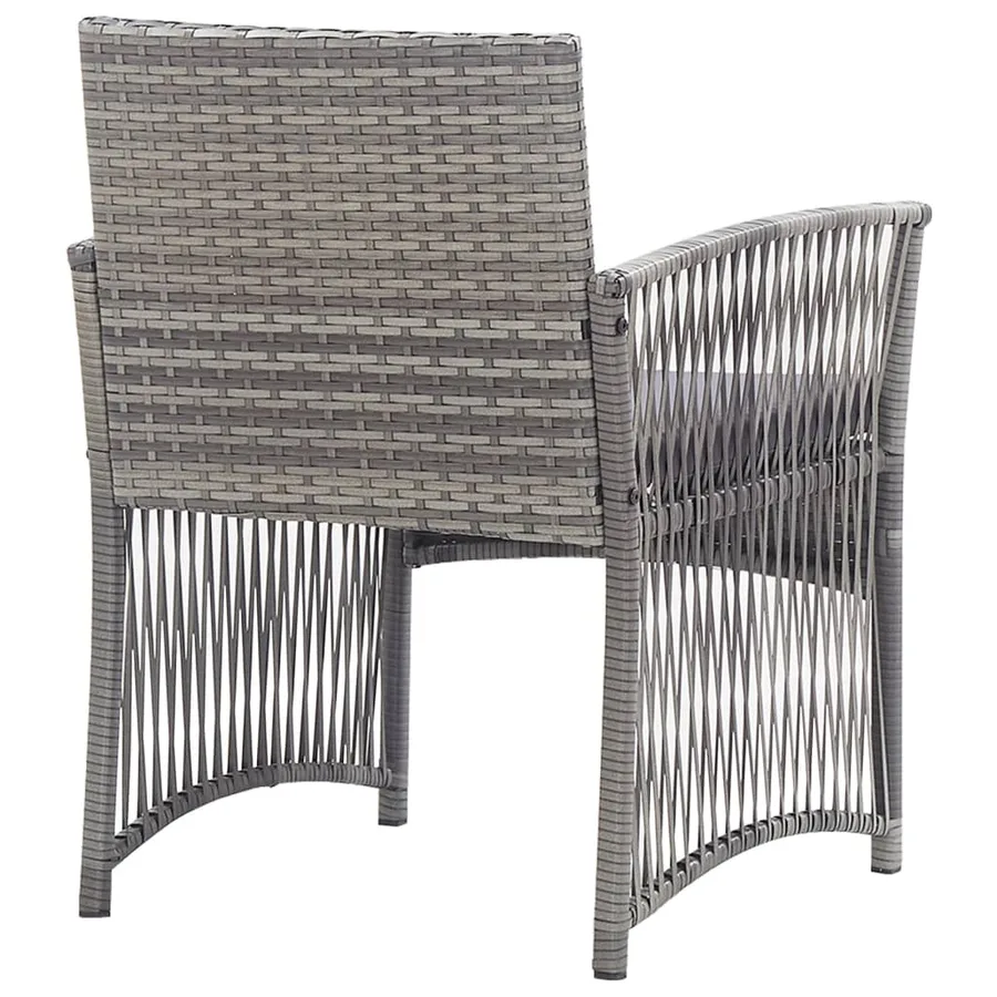 Salon de jardin 4 pcs avec coussin Résine tressée Anthracite - 15