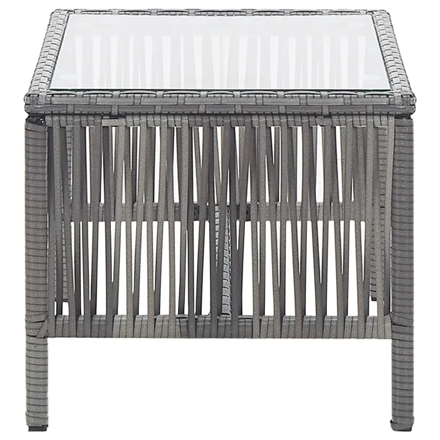 Salon de jardin 4 pcs avec coussin Résine tressée Anthracite - 5