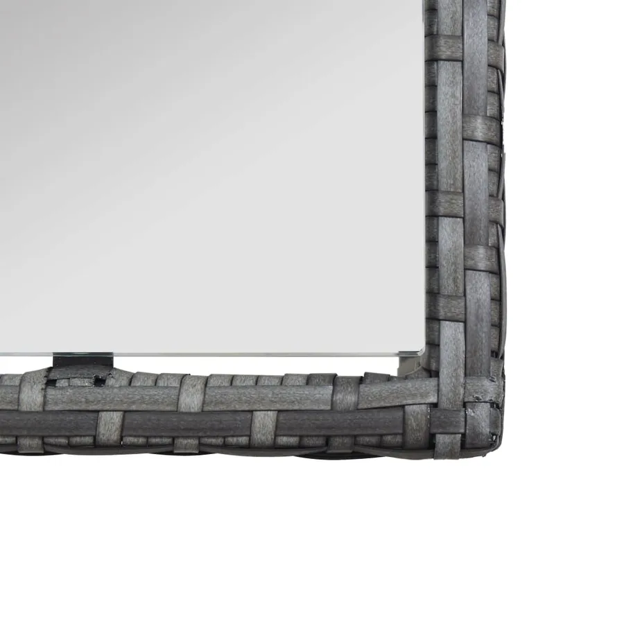 Salon de jardin 4 pcs avec coussin Résine tressée Anthracite - 7