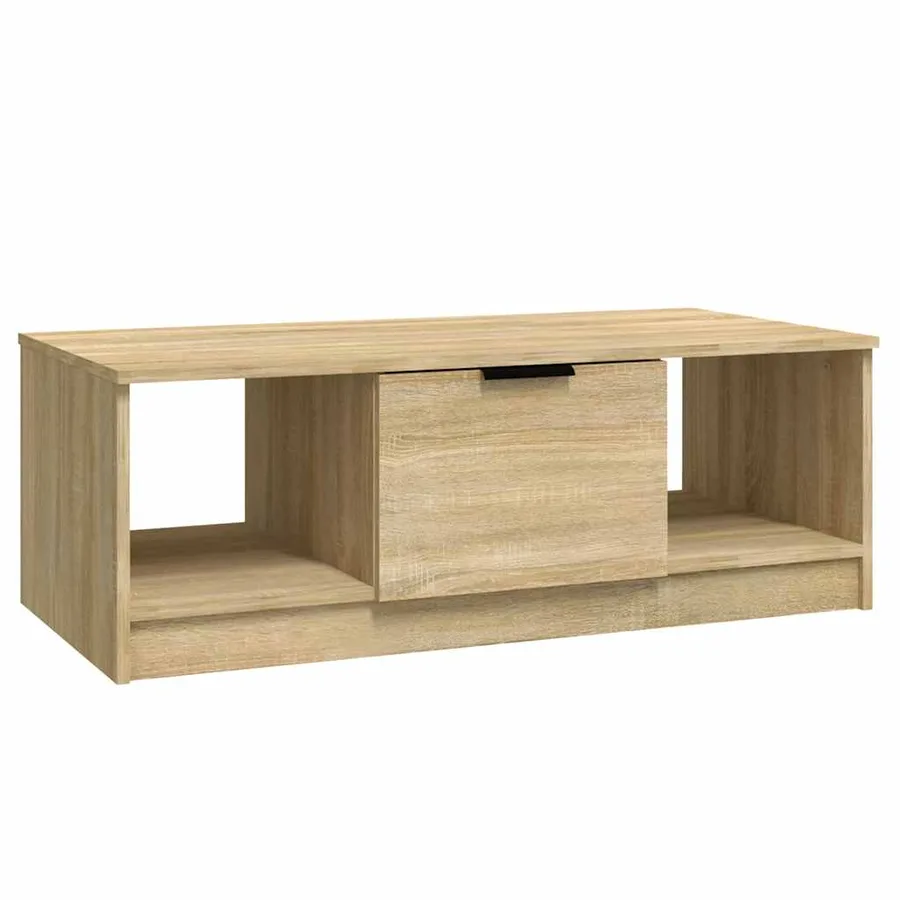 Table basse chêne sonoma 102x50x36 cm bois d'ingénierie - 2
