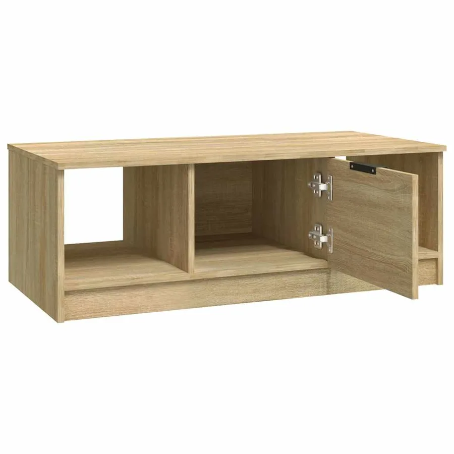 Table basse chêne sonoma 102x50x36 cm bois d'ingénierie - 5