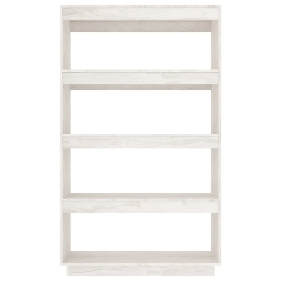 Bibliothèque/Séparateur de pièce Blanc 80x35x135 cm Pin massif - 5