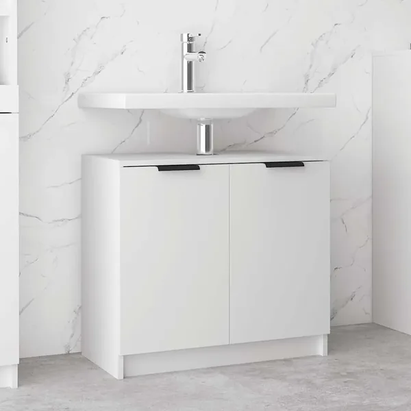 Armoire salle de bain Blanc 64,5x33,5x59 cm Bois d'ingénierie