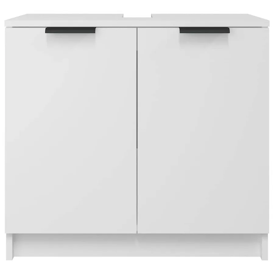 Armoire salle de bain Blanc 64,5x33,5x59 cm Bois d'ingénierie - 7