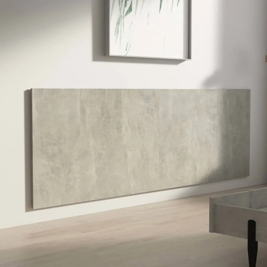 Tête de lit murale Gris béton 240x1,5x80 cm Bois d'ingénierie - 4