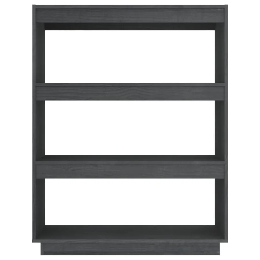 Bibliothèque/Séparateur de pièce Gris 80x35x103 cm Pin massif - 5
