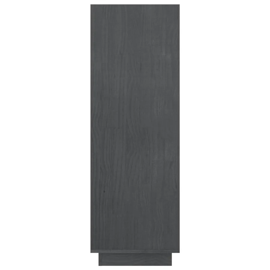 Bibliothèque/Séparateur de pièce Gris 80x35x103 cm Pin massif - 6