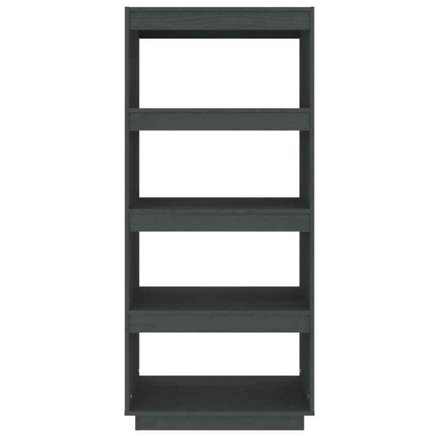Bibliothèque/Séparateur de pièce Gris 60x35x135 cm Pin massif - 5