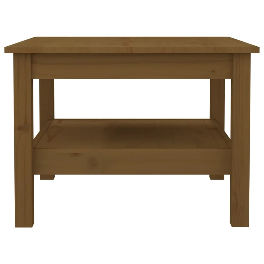 Table basse Marron miel 55x55x40 cm Bois massif de pin - 3