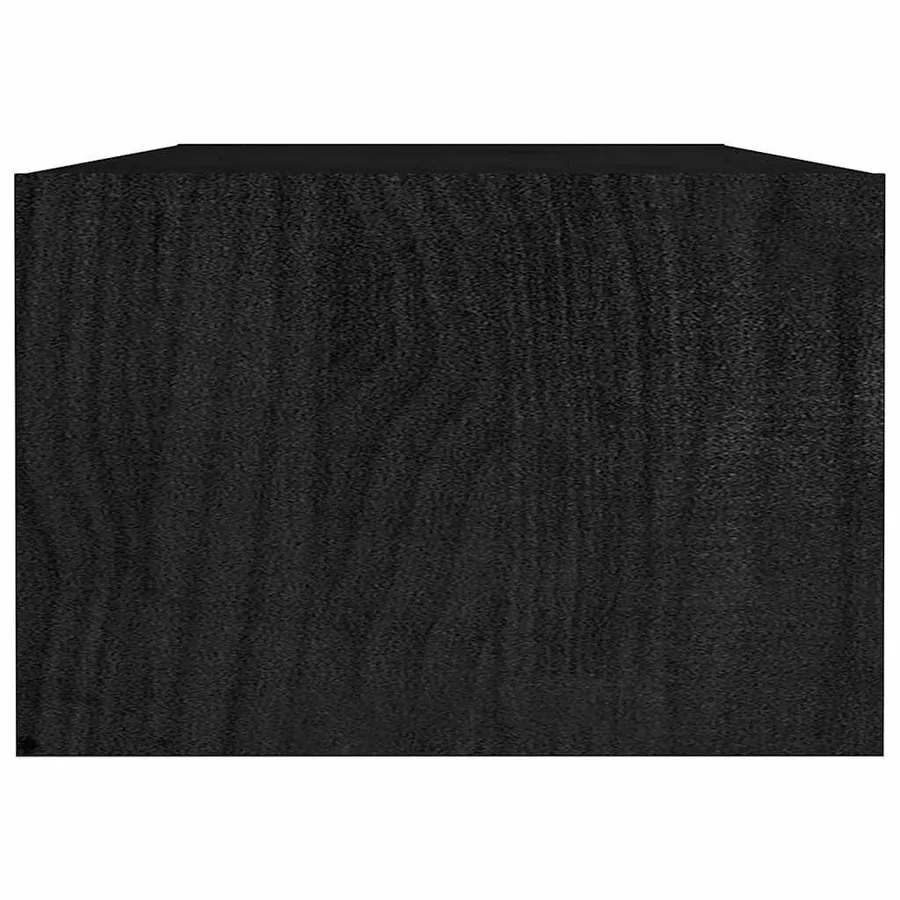 Table basse noir 110x50x34 cm bois de pin massif - 6