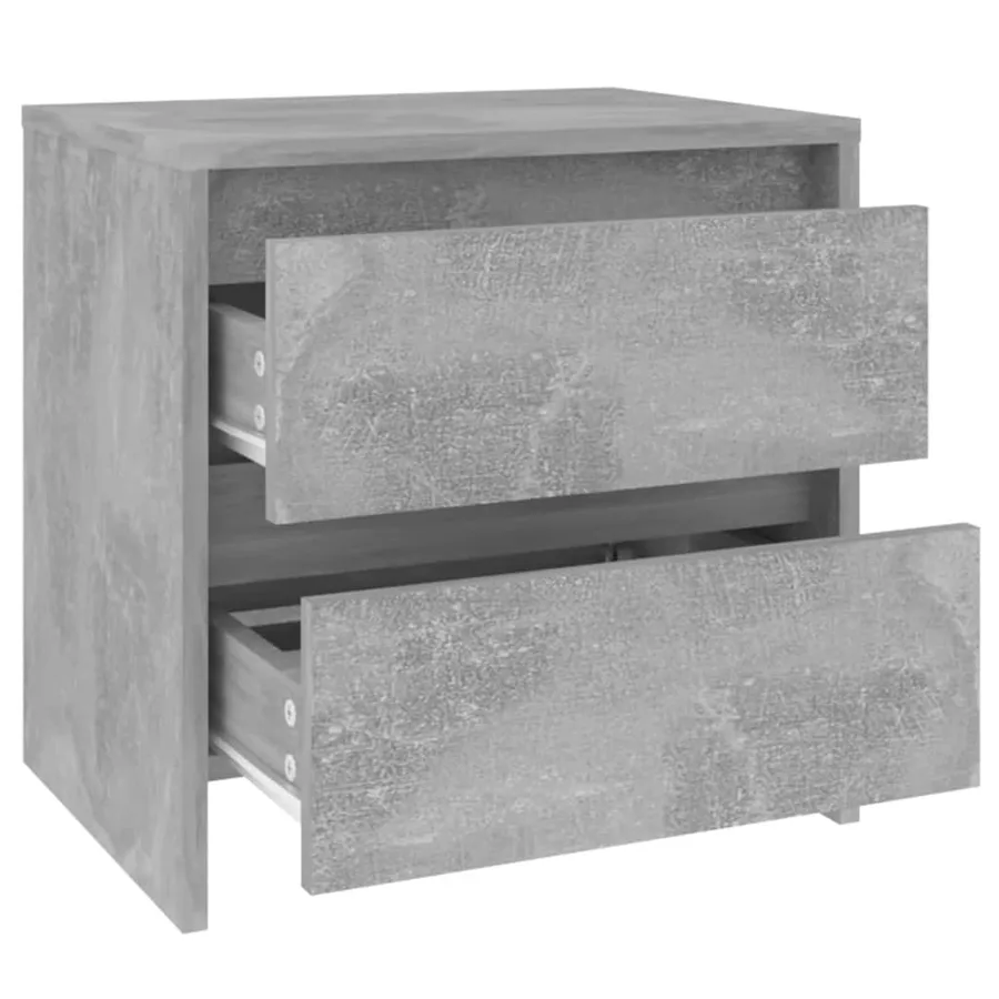 Table de chevet gris béton 45x34,5x44,5 cm bois d’ingénierie - 4